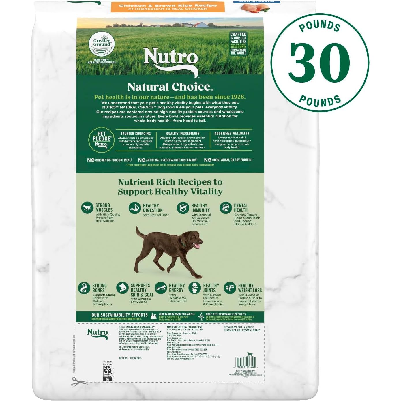 Natural Choice Adult Large Breed Healthy Weight Dry Dog Food, Chicken and Brown Rice Recipe, 30 Lbs.