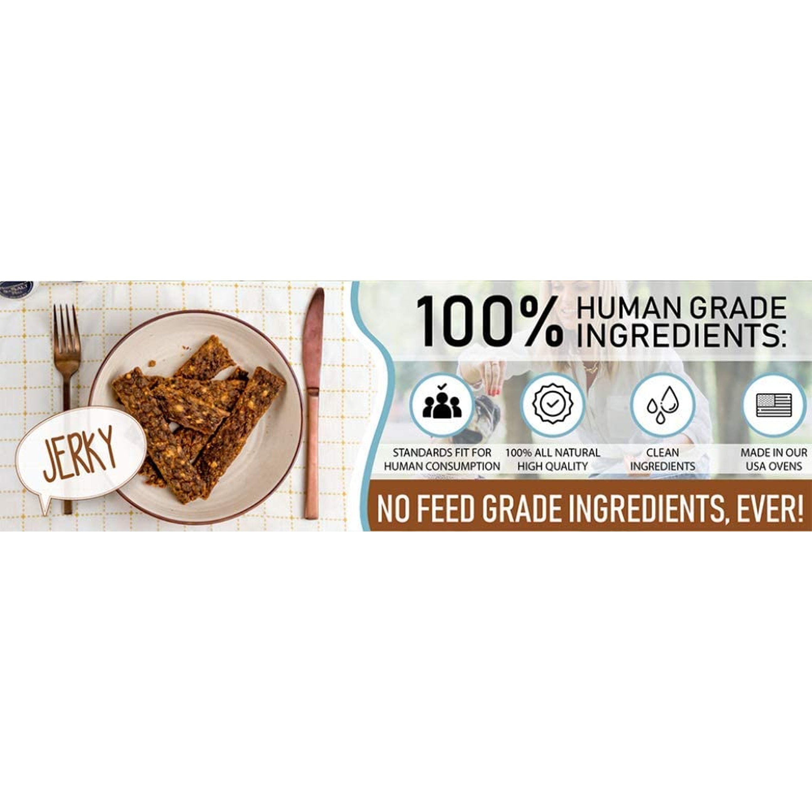 Premium Beef and Banana 5 Oz. Dog Jerky Treats | 100% Human Grade | USA Made | High Protein | Grain Free | Limited Ingredients | No Filler | BHA-BHT Free | Soft-Tender