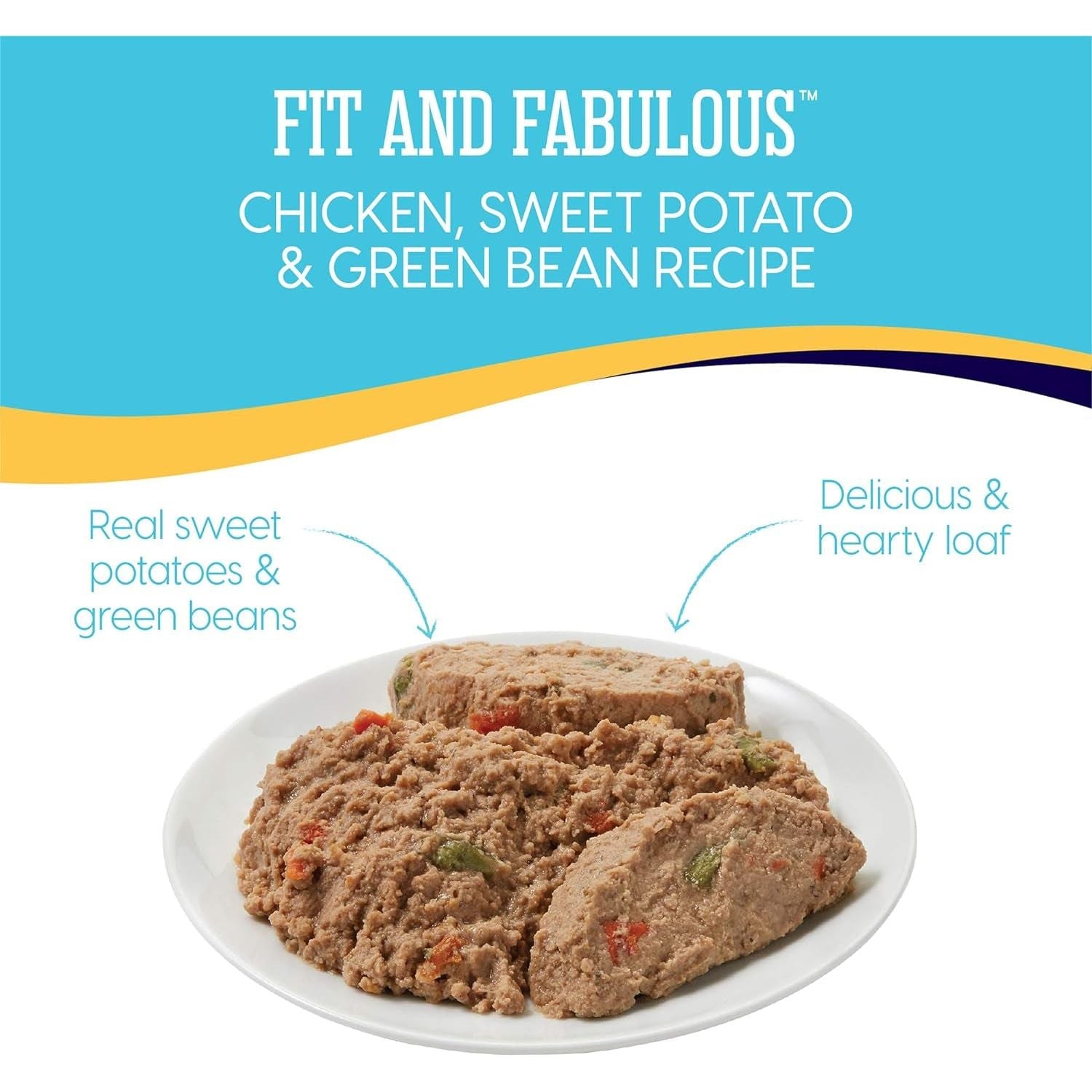 Weight Management Dog Food - Fit & Fabulous Wet Grain Free Dog Food Made with Real Chicken, Sweet Potato and Green Bean - for Weight Control and Dogs with Sensitive Stomachs