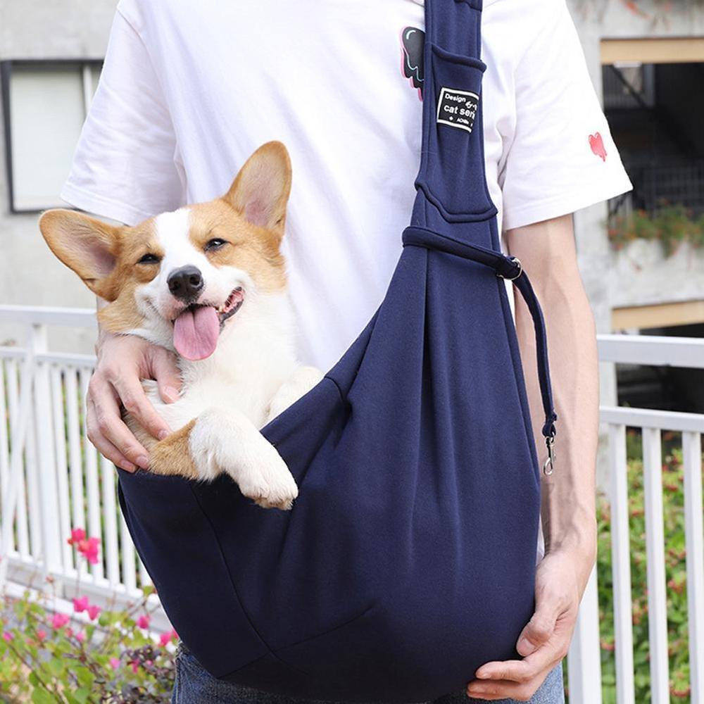 Dog Travel Sling Carrier – Breathable Puppy Bag for Outdoor Hiking