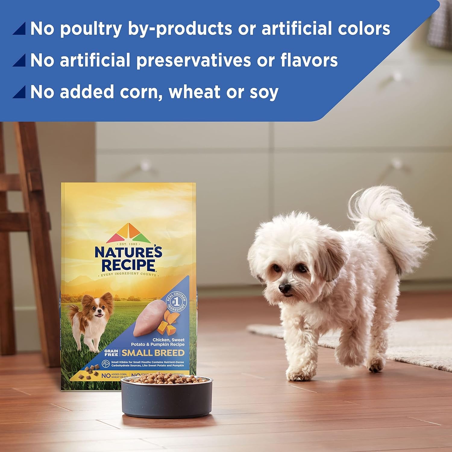 Nature′S Recipe Small Bites Chicken, Barley & Brown Rice Recipe Dry Dog Food, 4 Lb. Bag