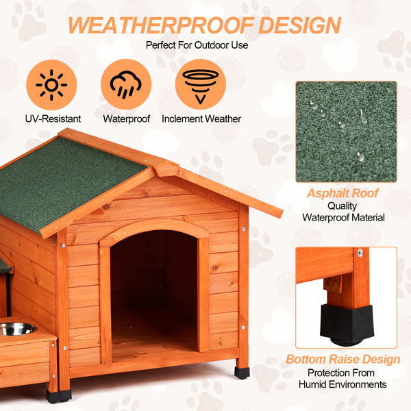 Modern Wooden Cat Litter Box Furniture with Double Room and Cat Door