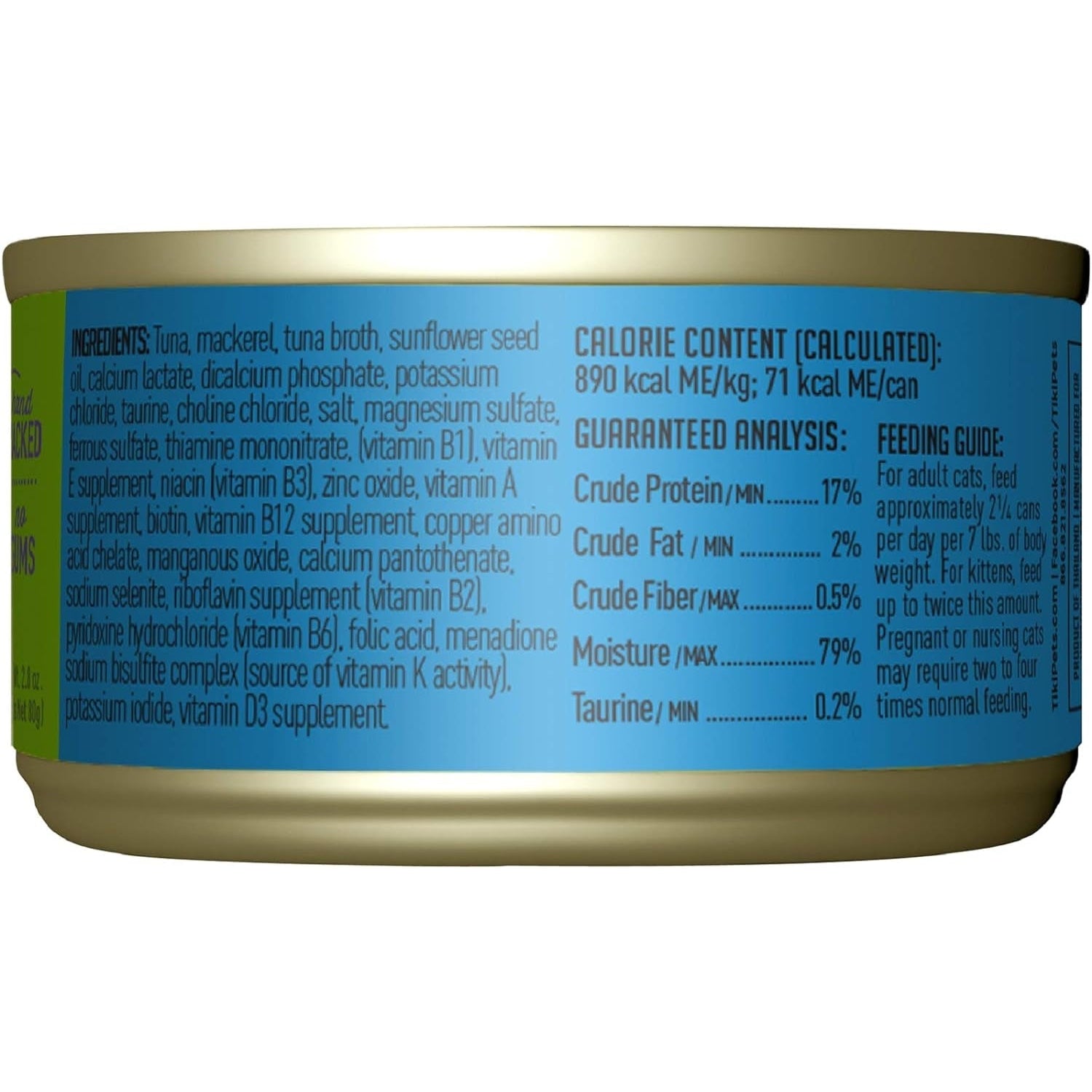 Luau Grain-Free, Low-Carbohydrate Wet Food with Poultry or Fish in Consomme for Adult Cats & Kittens, 2.8Oz, 12Pk, Tuna & Mackerel