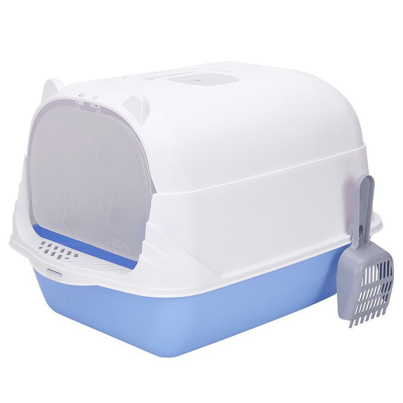 Splash-Proof Oversized Litter Box for Cats – Durable Design