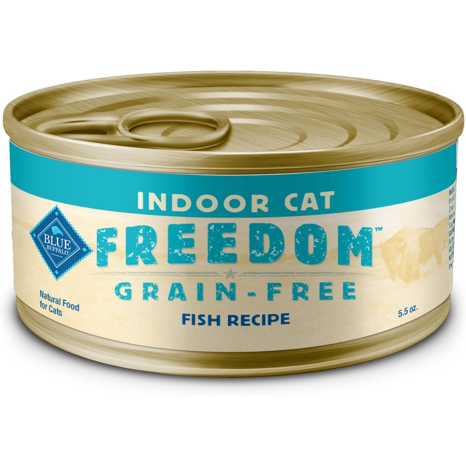 Freedom Grain Free Natural Adult Pate Wet Cat Food, Indoor Fish 5.5-Oz Cans (Pack of 24)