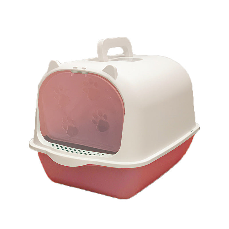 Splash-Proof Oversized Litter Box for Cats – Durable Design