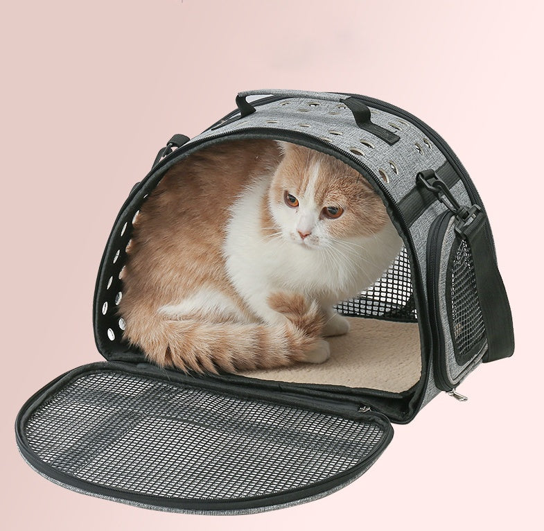 One-Shoulder Cat Bag – Includes Litter Storage for Travel