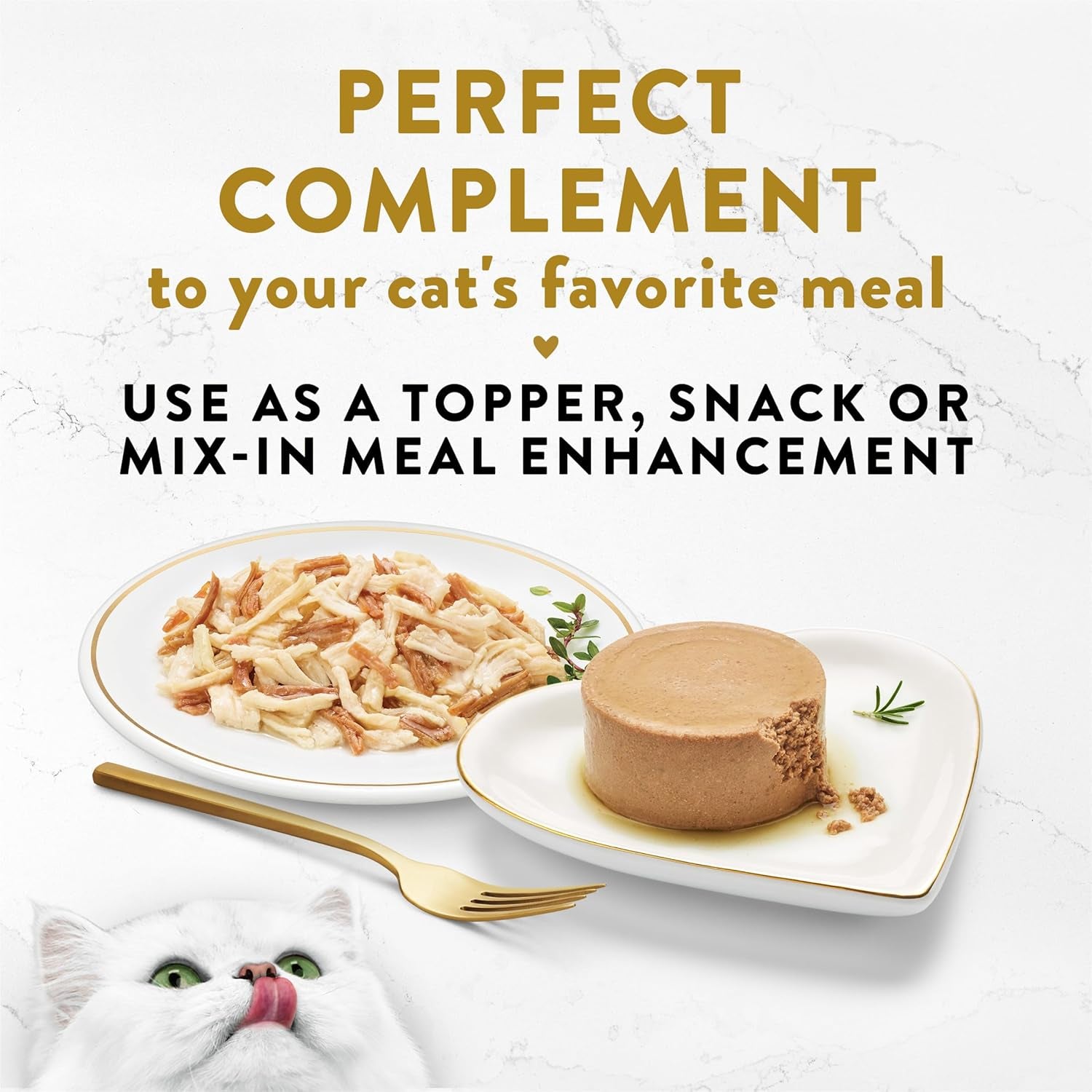 Purina  Appetizers Lickable Grain Free Cat Food Topper White Meat Chicken and Shredded Beef Appetizer - (Pack of 10) 1.1 Oz. Trays