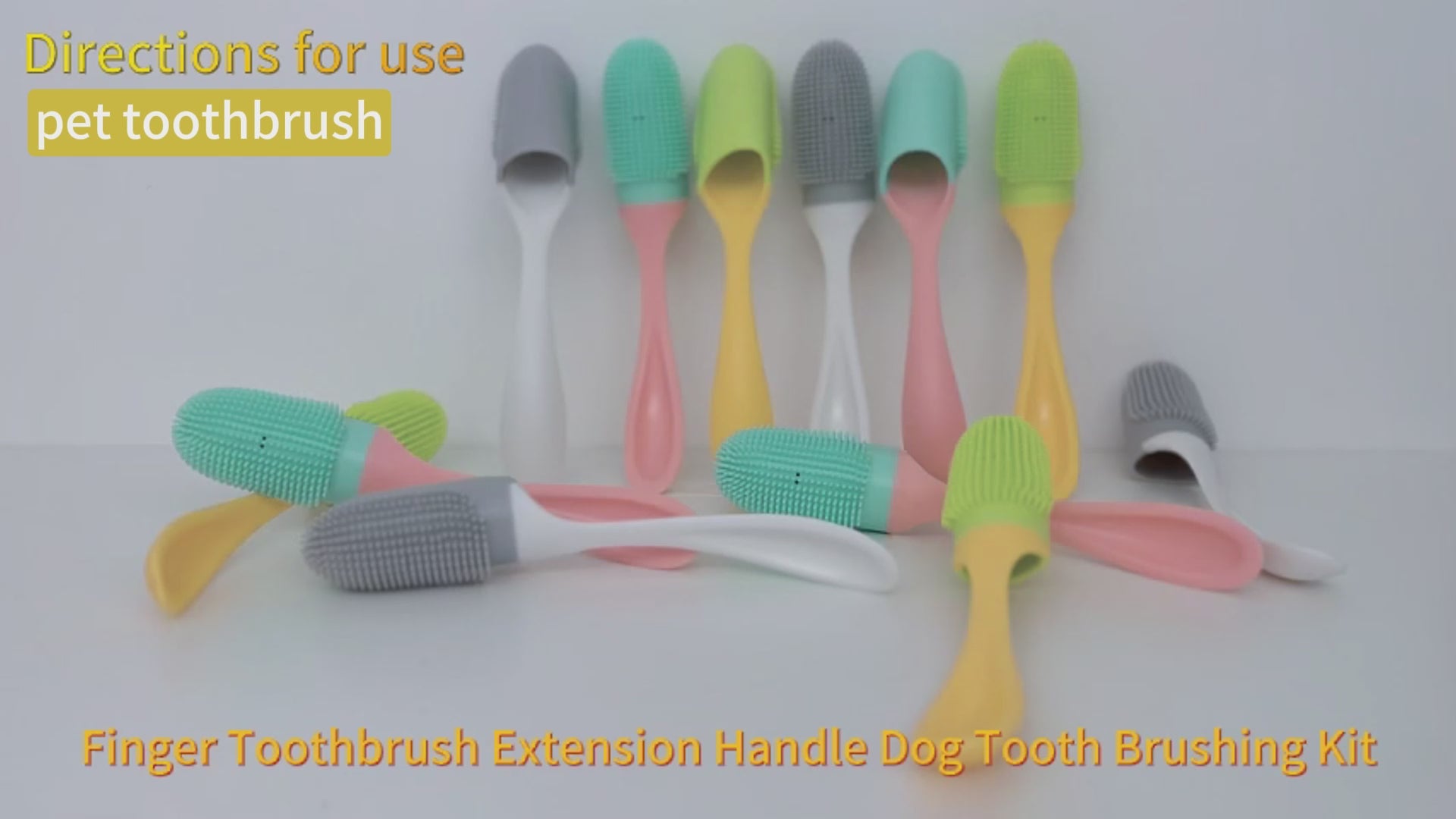 Pet Toothbrush Finger Wrap for Dogs & Cats - Silicone Dental Care Brush