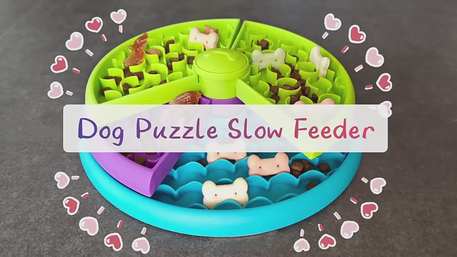 3-Layer Rotating Slow Feeder Bowl - Anti-Choking Puzzle Feeder for Cats & Dogs